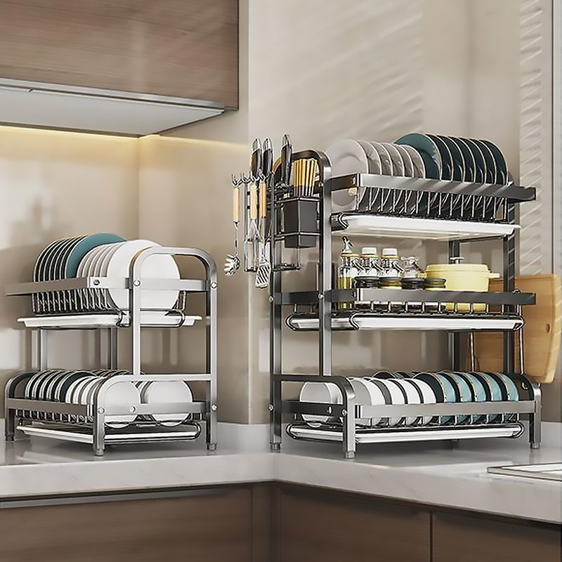 Stainless Steel kitchen sink storage rack multi-function bowl and