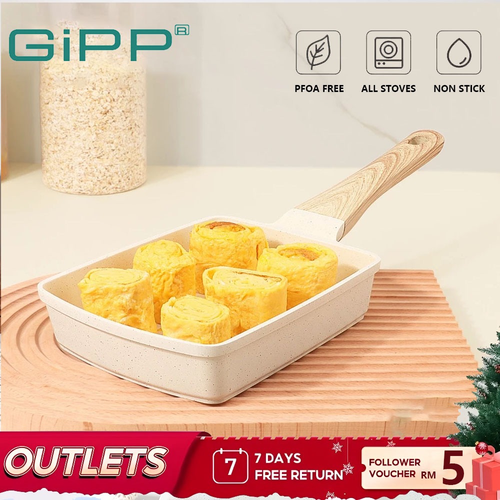 GIPP® Non-Stick Tamagoyaki Rectangular Frying Pan | Shopee Malaysia