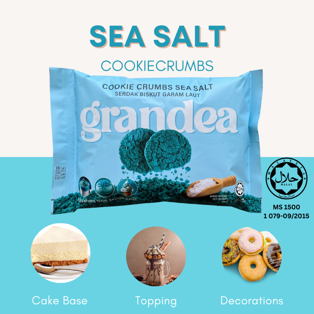 Grandea Cookie Crumbs Sea Salt 454g | Blue Velvet | Halal Certified ...