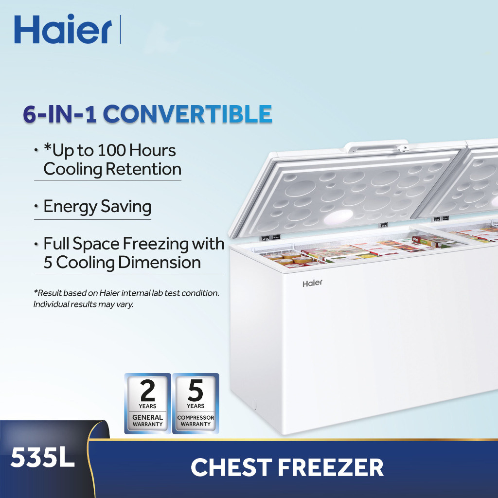 Haier chest freezer 535 litre BD-568HP 750 litre BD-788HP | Shopee Malaysia
