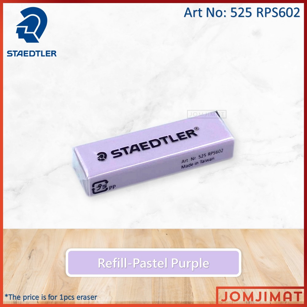 Staedtler Radiergummi Pastellfarben – 12 Stück Mit PVC-Halter, Weich, Nachfüllbar, Umweltfreundlich