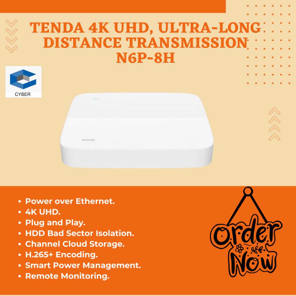 Tenda 4K UHD, Ultra-long Distance Transmission N6P-8H | Shopee Malaysia