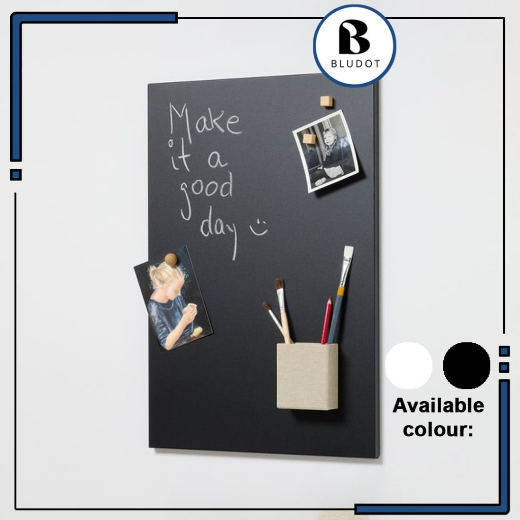 MAGNETIC CHALK BOARD MEMO BOARD 40X60CM WHITE BLACK PAPAN MEMO NOTES ...