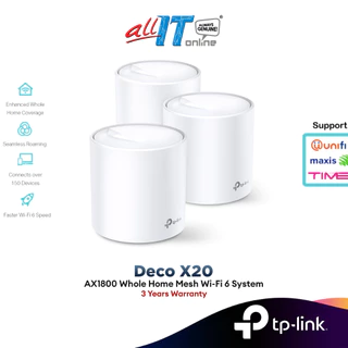 TP-Link Deco X20 AX1800 Whole Home Wifi 6 Mesh Wi-Fi System AP Router Mode Replace TP-Link Deco M4