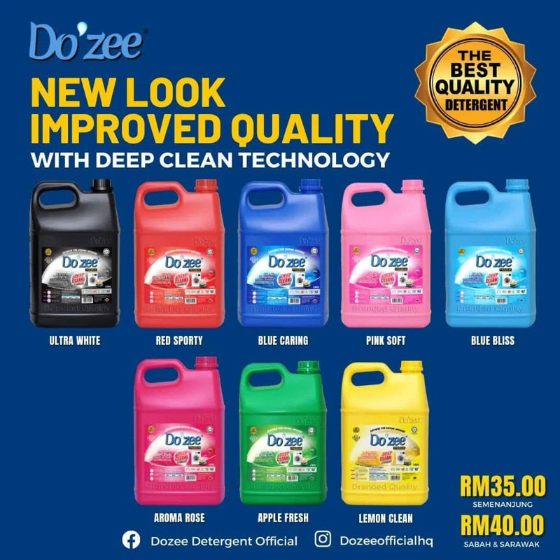 DOZEE 10KG Laundry Detergent Do zee Detergent Dozee Sabun Dozee Laundry ...