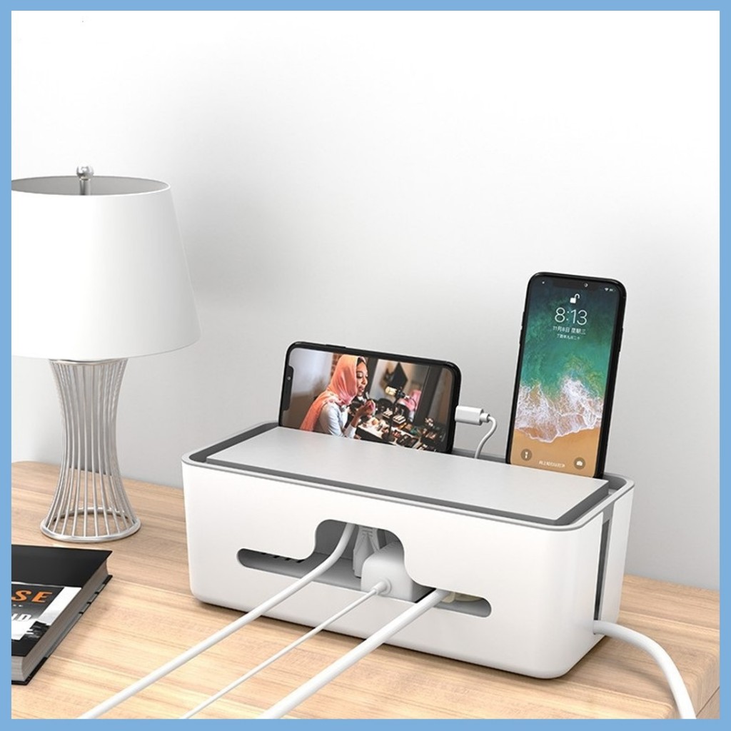 Extension Socket Storage Box TV Cable Organizer Computer Cable ...