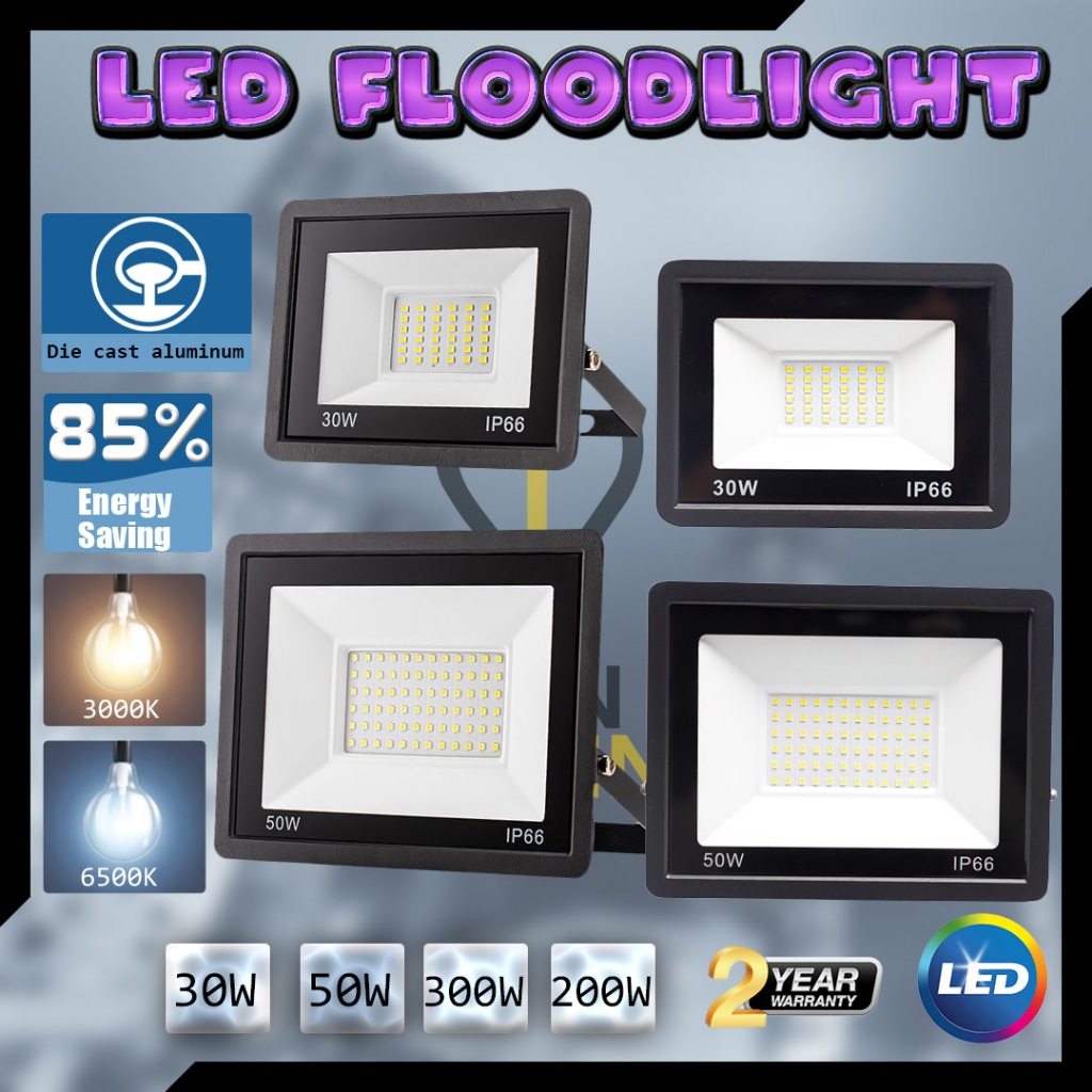 [Premium] LED Spotlight Sensor Flood Light RGB Celling 30W/50W/100W ...