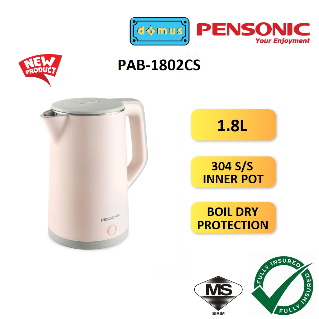 NEW Pensonic Electric Jug Kettle Stainless Steel 1.8L Cerek Elektrik ...