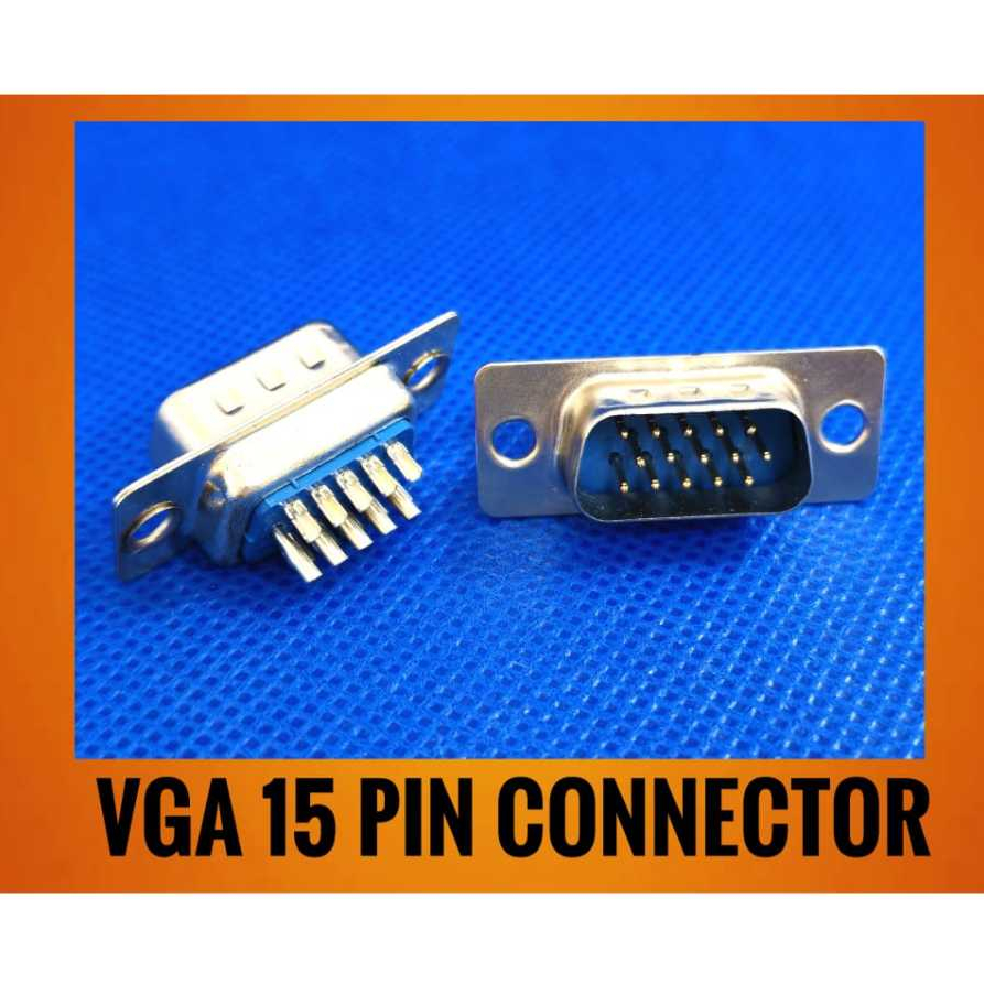 D SUB CONNECTOR VGA 15PIN MALE/ FEMALE/ COVER | Shopee Malaysia