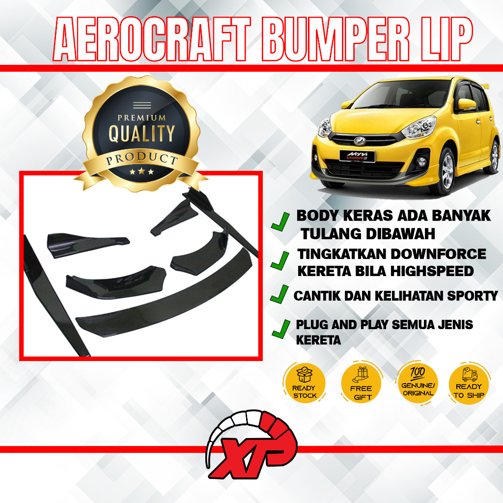 AEROCRAFT BUMPER LIP PERODUA MYVI GEN1 GEN2 GEN3 ALZA AXIA BEZZA ARUZ ...