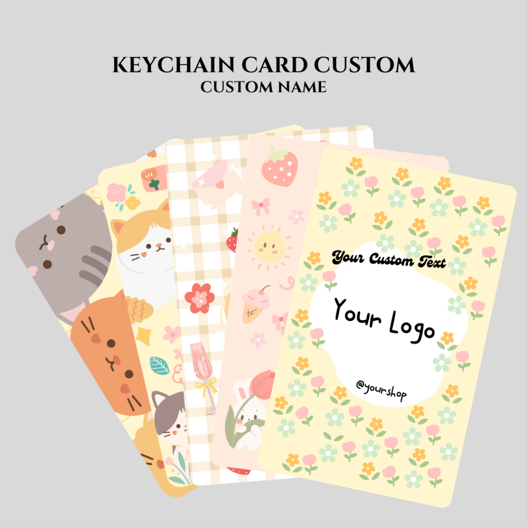 [CUSTOM CARD] CARD KEYCHAIN FOR PACKAGING 50 PCS PER PACK | Shopee Malaysia