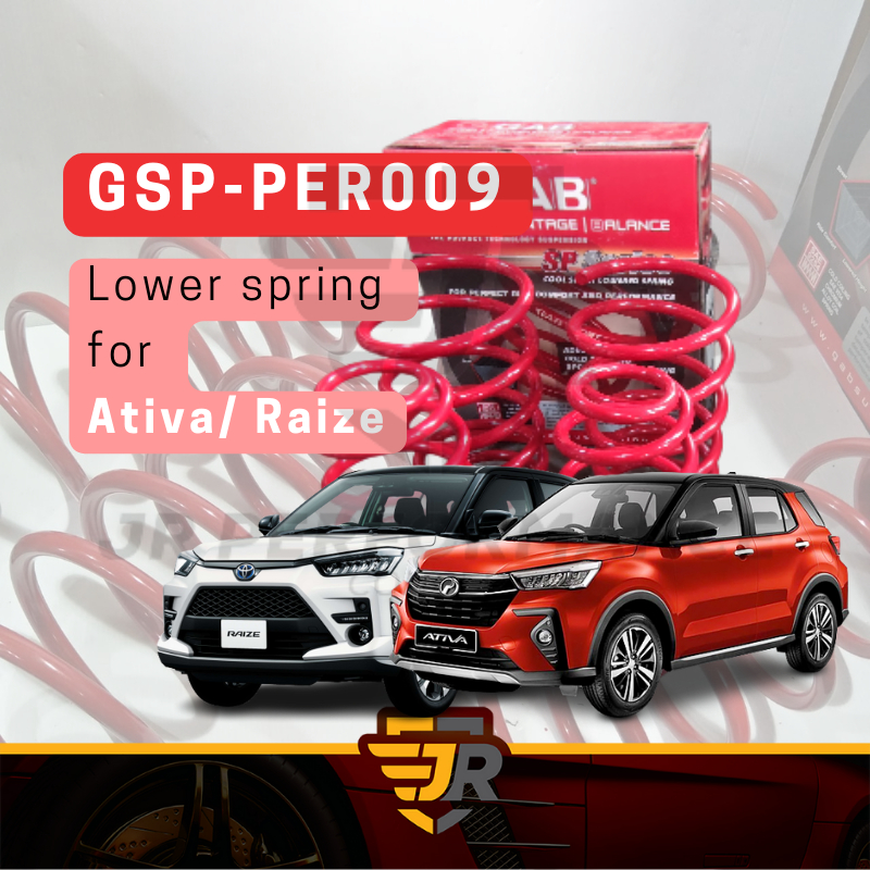 GAB SP Series Lowered Sport Spring Perodua Myvi Gen3 Axia Bezza Aruz ...