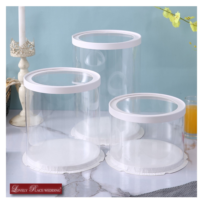 ROUND CAKE BOX / KOTAK KEK / KOTAK HADIAH / GIFT BOX / TRANSPARENT BOX ...