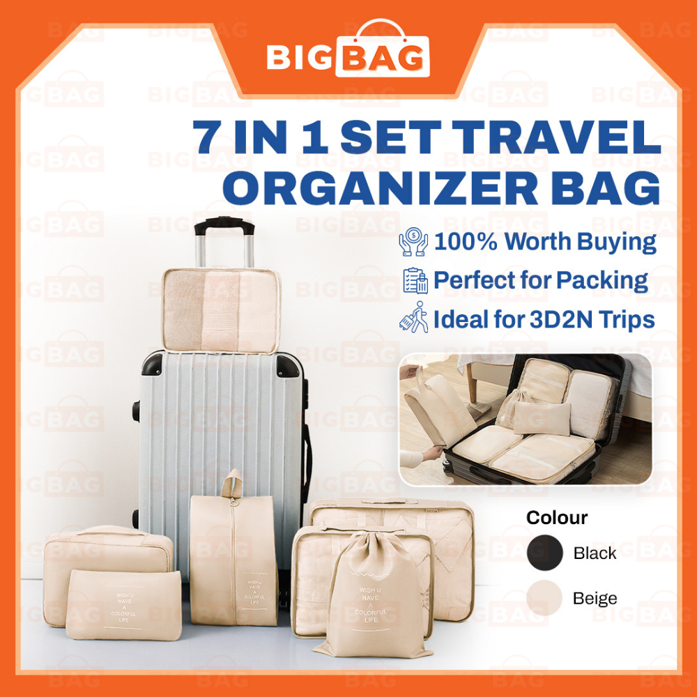 BIG BAG 7 In 1 Set Travel Organizer Bag Travel Bag Organizer Bag ...