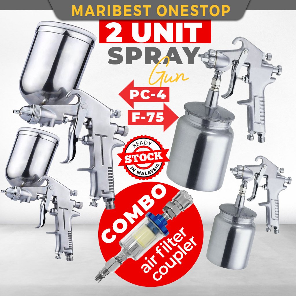 2 UNITS PC-4 F-75 Spray Gun Sprayer Car Sprayer gun Penyembur Cat ...