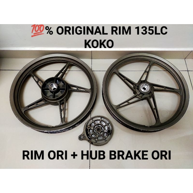 💯% ORIGINAL RIM ORI MOTO YAMAHA LC LC135 135LC KOKO COMPLETE HUB BRAKE ...