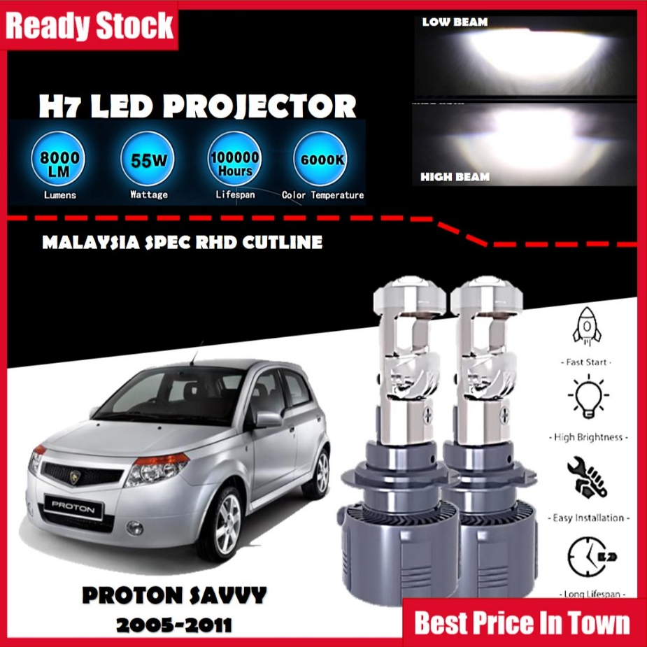 PROTON SAVVY 2005 2011 LED Headlight Lampu LED Kereta Car LED Mini 