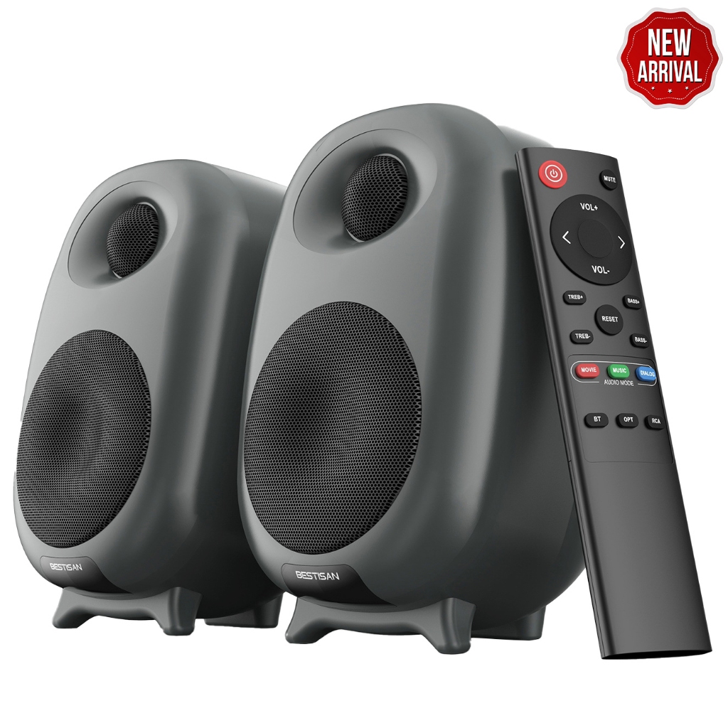 Bestisan SR06 Bluetooth Bookshelf Speaker PC Computer Speaker with ...