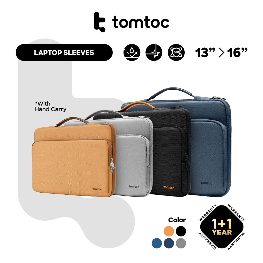 tomtoc A14 Laptop Sleeve 13 14 15 16 Inch 360 Protective Laptop