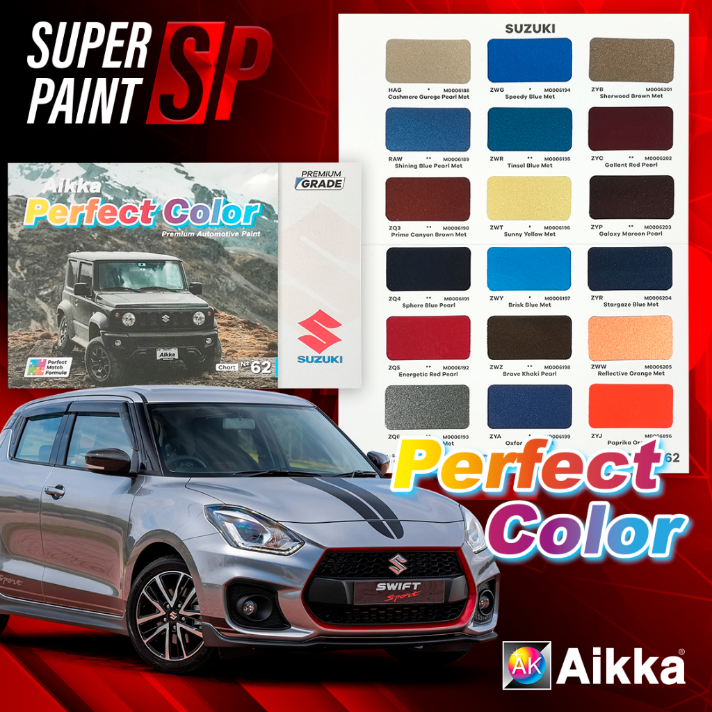 Aikka Perfect Color Chart No62 SUZUKI Original 2K Paint Aerosol Touch ...