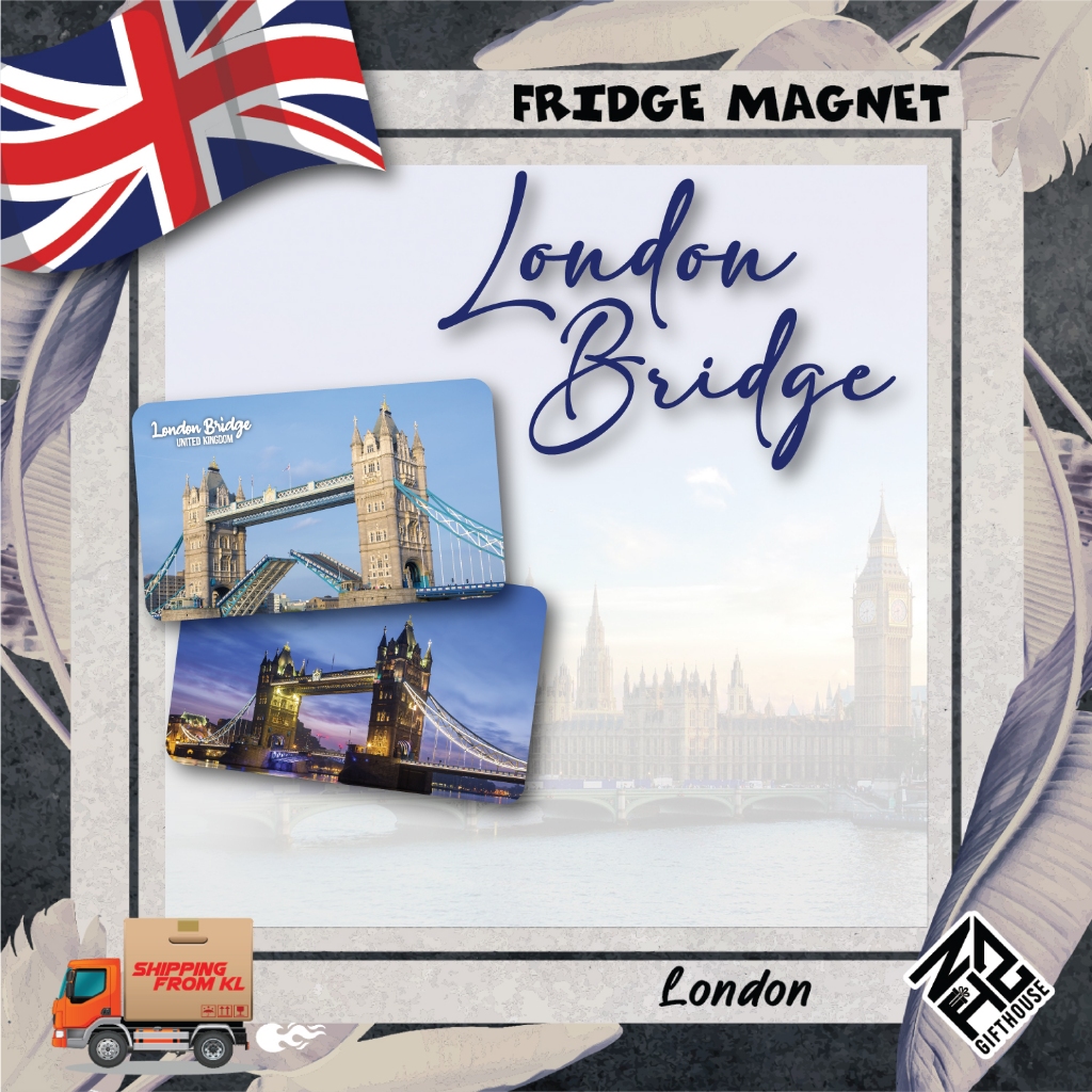 England London Bridge Souvenir Magnet Peti Sejuk 9cm x 5.5cm | Shopee ...