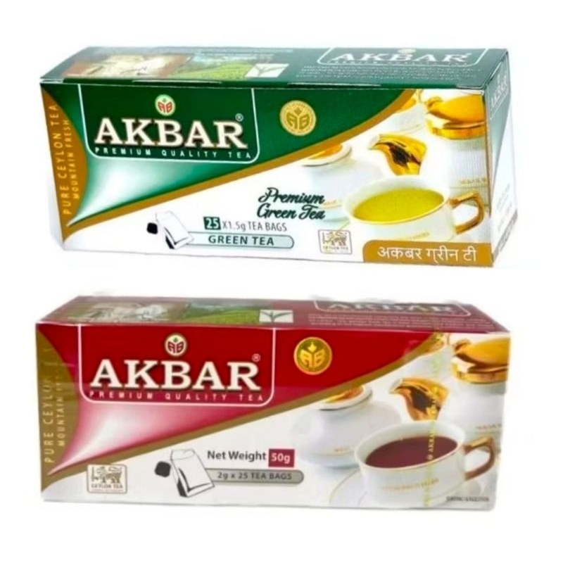 AKBAR HALAL Premium Green Tea 25s x 2g | Shopee Malaysia