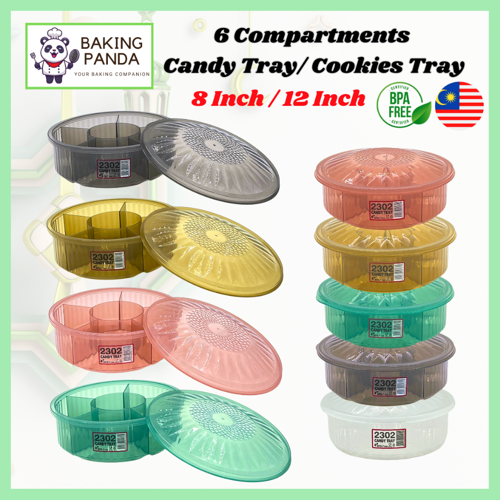 B.Panda BPA-Free 6-Compartment Modern Candy Snacks Tray / Aesthetic ...
