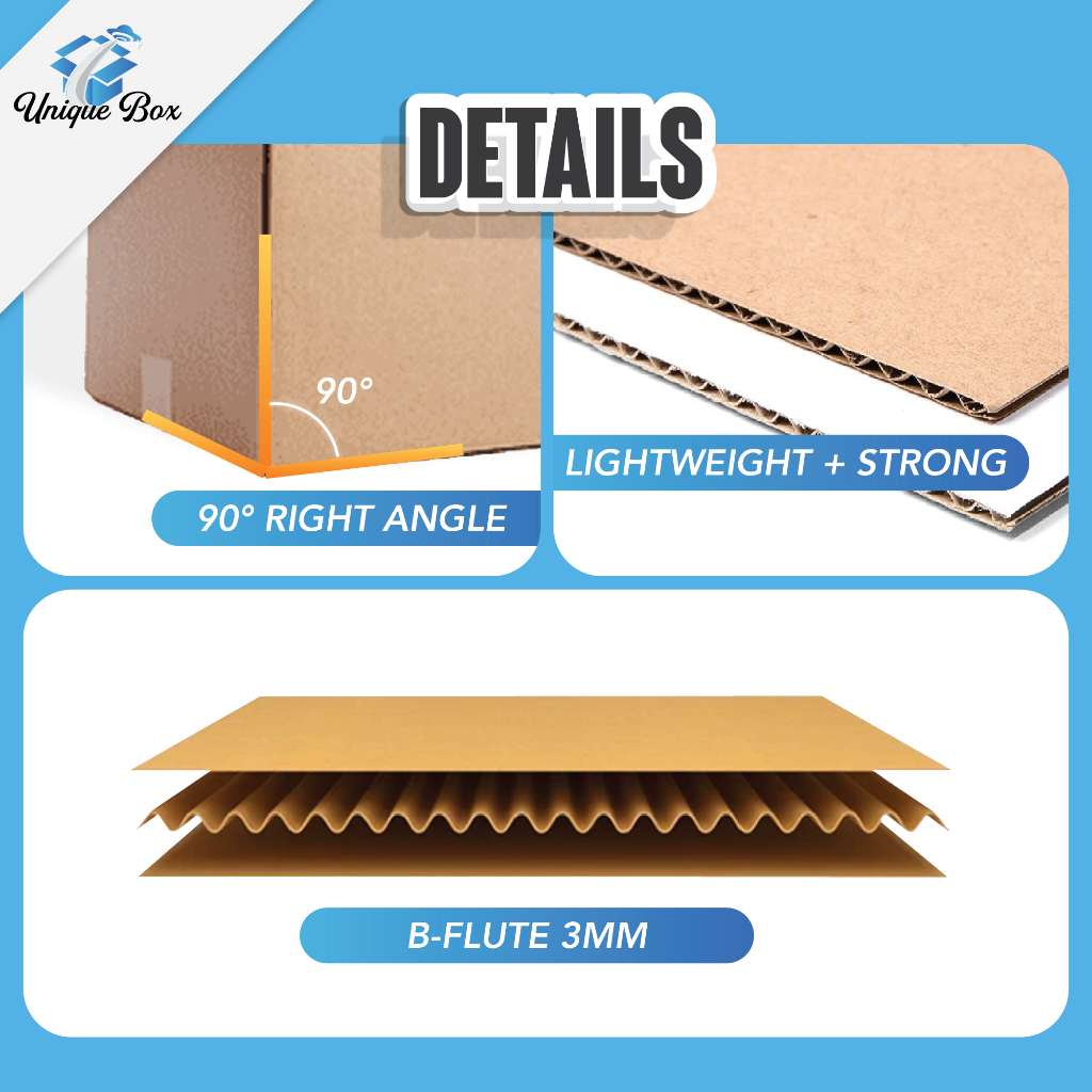 UNIQUEBOX 25cm BOX NEW Kotak Carton Box Packaging Box Courier Box Kotak ...
