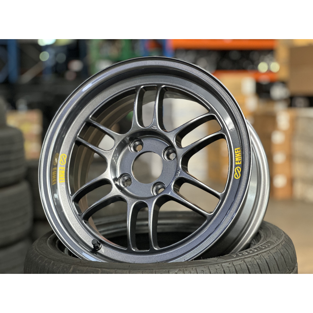 NEW 15X7J Enkei RPF1 Japan Rim (set of 4) Gun Metallic 4X100 City Jazz ...