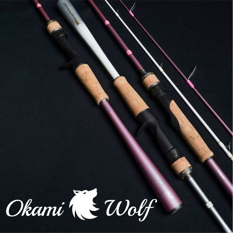 @EXP OKAMI WOLF SPINNING AND CASTING FISHING ROD TWO PIECE | Shopee ...
