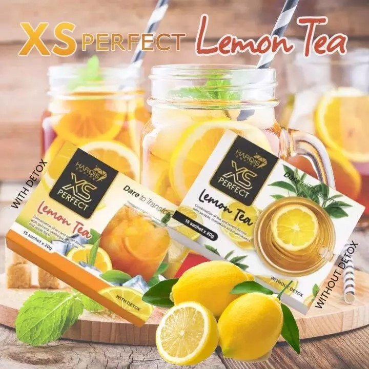 XS PERFECT NEW LEMON TEA WITH DETOX / LEMON TEA WITHOUT DETOX | Shopee ...