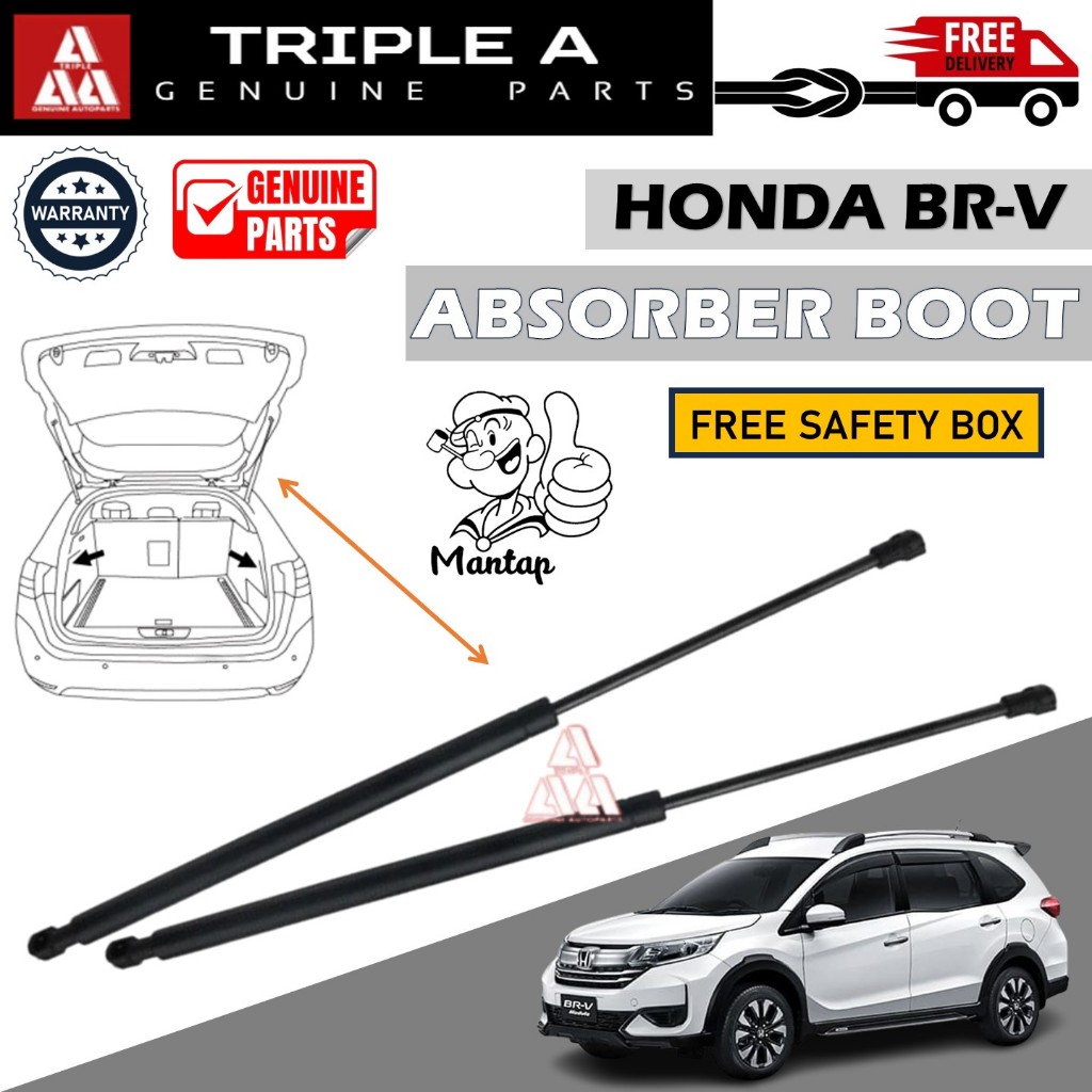 HONDA BR-V 2017-2023 Rear Bonnet Damper Rear Boot Absorber Boot Shock ...