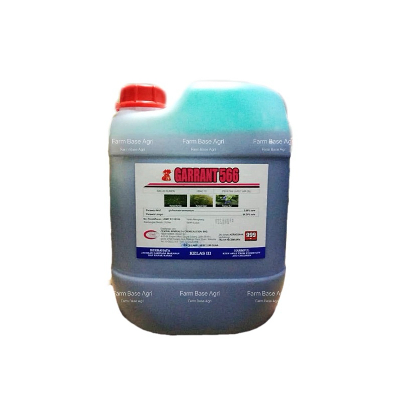 20L Garrant 566 / Fosinate / Racun Rumpai 3hari mati Tahan Lama / Cap ...