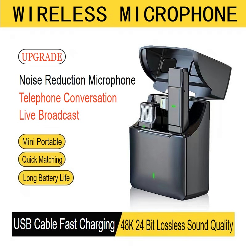 COD Wireless Lavalier Microphone Audio Video Recording For Phone ...