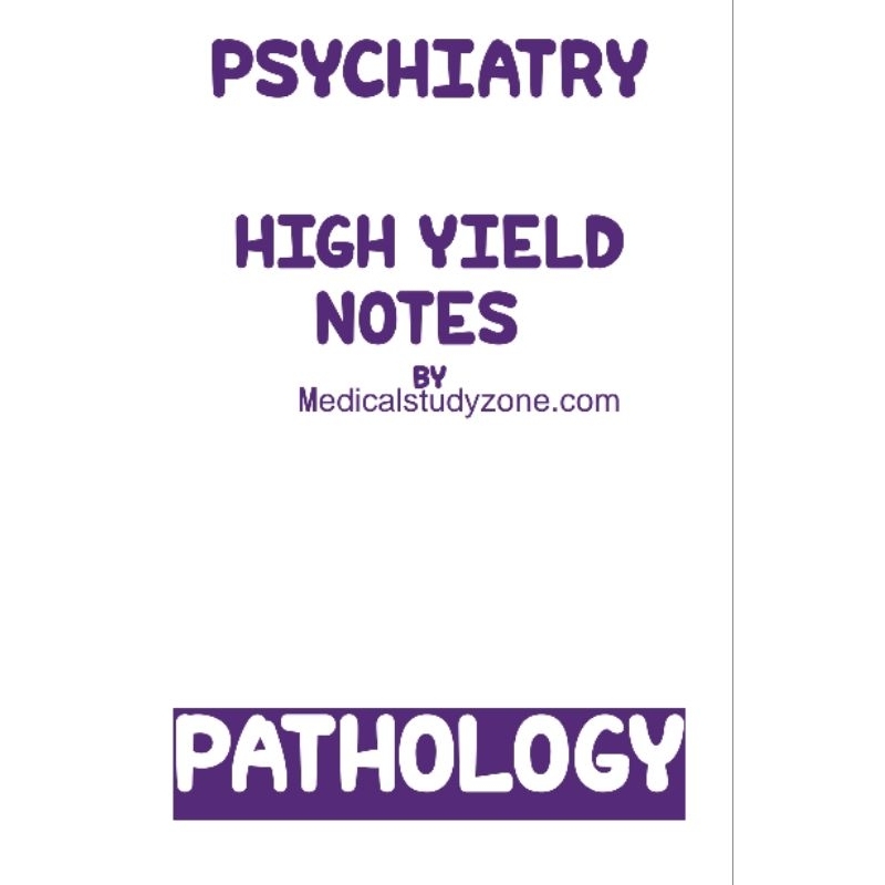 Psychiatry High Yield Notes for students | Shopee Malaysia