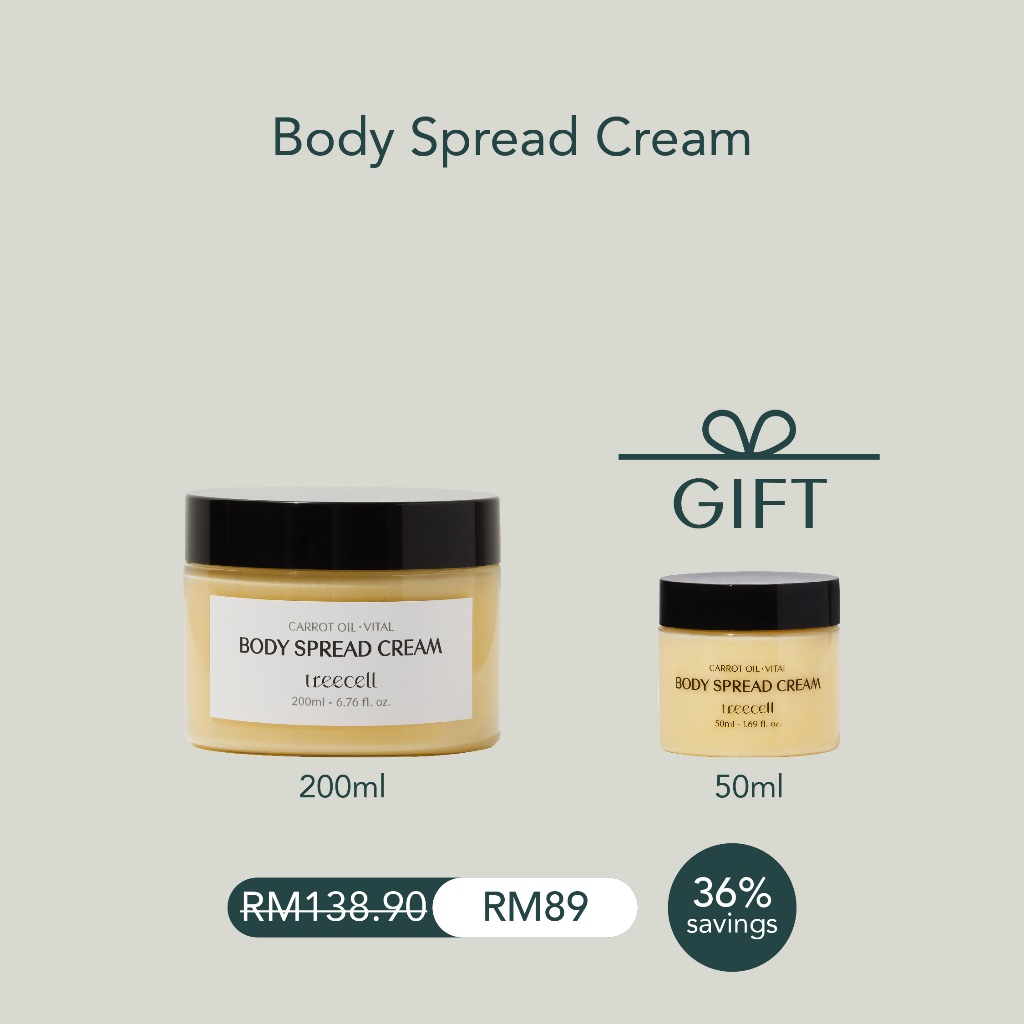 [Feb] treecell Body Spread Cream 200ml FREE Body Spread Cream 50ml ...