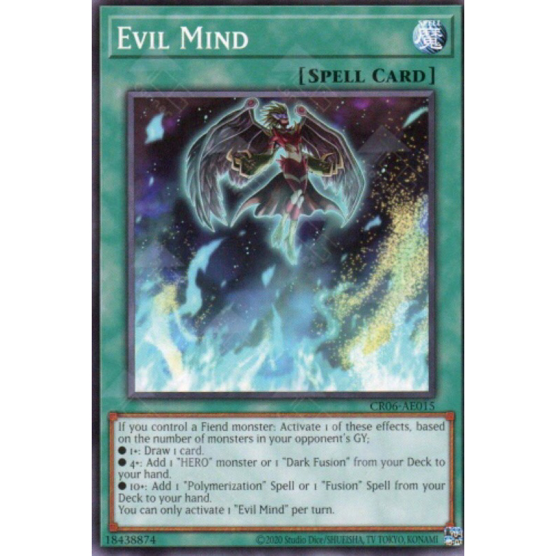 Yugioh CR06-AE015 Evil Mind (N) | Shopee Malaysia