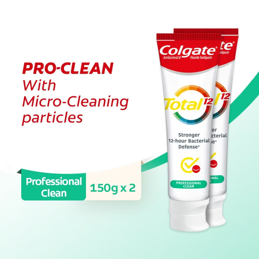 COLGATE, Total Professional Clean Gel Toothpaste 2x150g | Shopee Malaysia