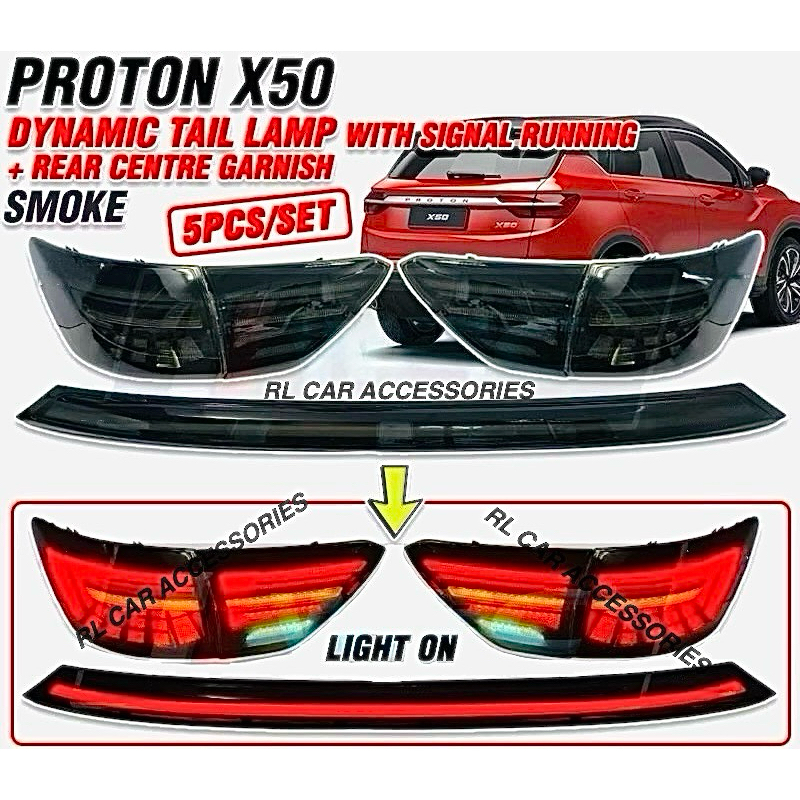 Proton X50 rear led tail lamp fog light taillamp taillight center trunk ...