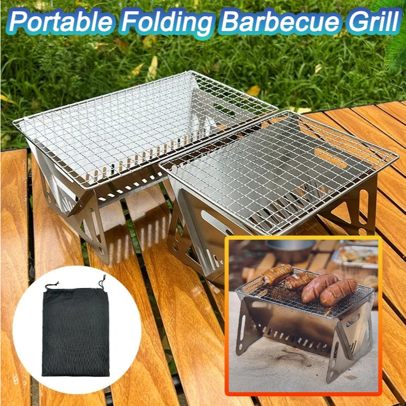 Portable Folding BBQ Grill Stainless steel Heating Stoves Multifunction ...