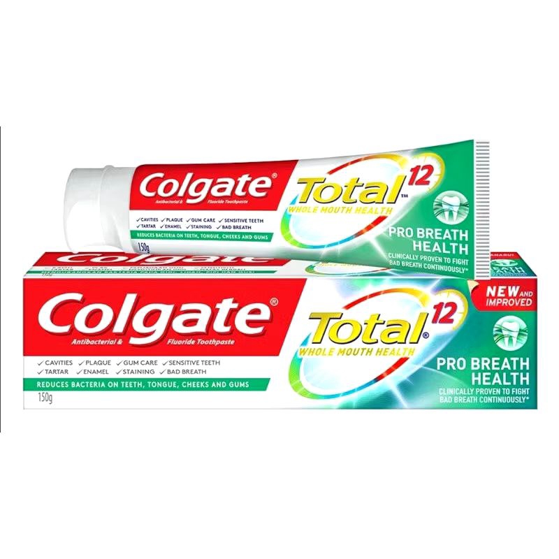 Colgate Total12 Toothpaste 150g - Clean Mint / Pro Breath Health ...