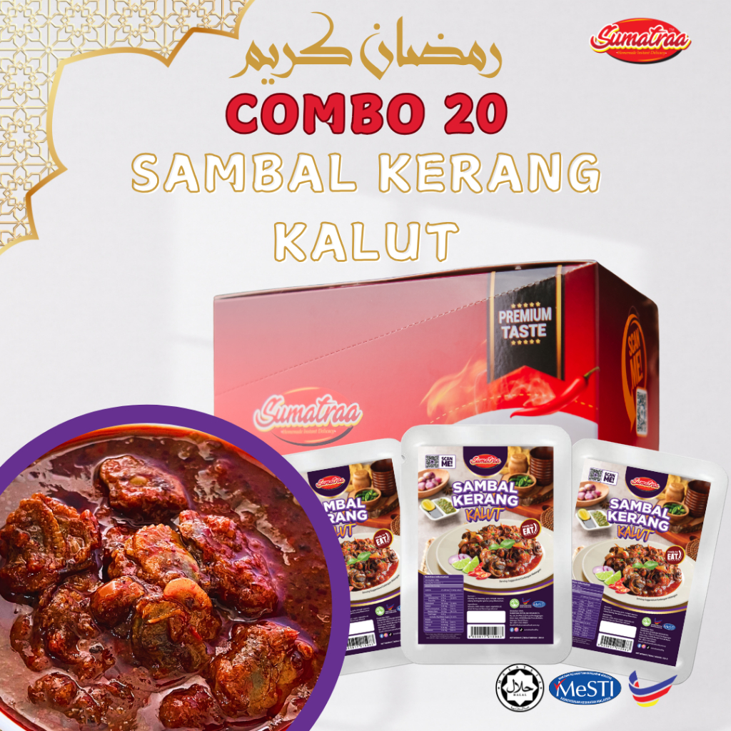 [Syawal Special Promo 2025] Combo 20 Sambal Kerang Kalut Sumatraa 100g ...