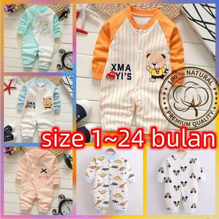 [MummyKids] Unisex Cotton New Design Cute Baby Rompers | Bayi Romper ...