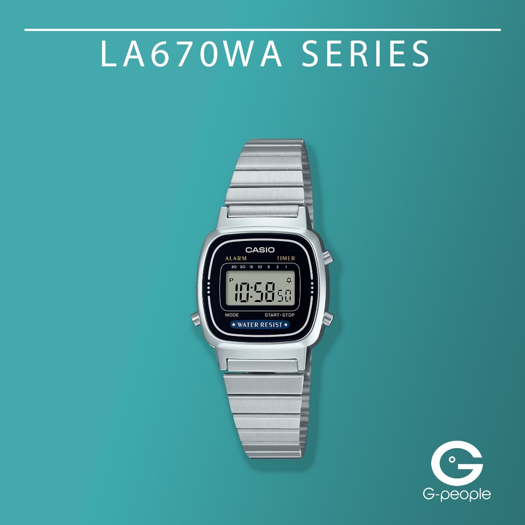 CASIO LA670WA-1D / LA670WA RETRO DESIGN DIGITAL WATCH 100% ORIGINAL ...