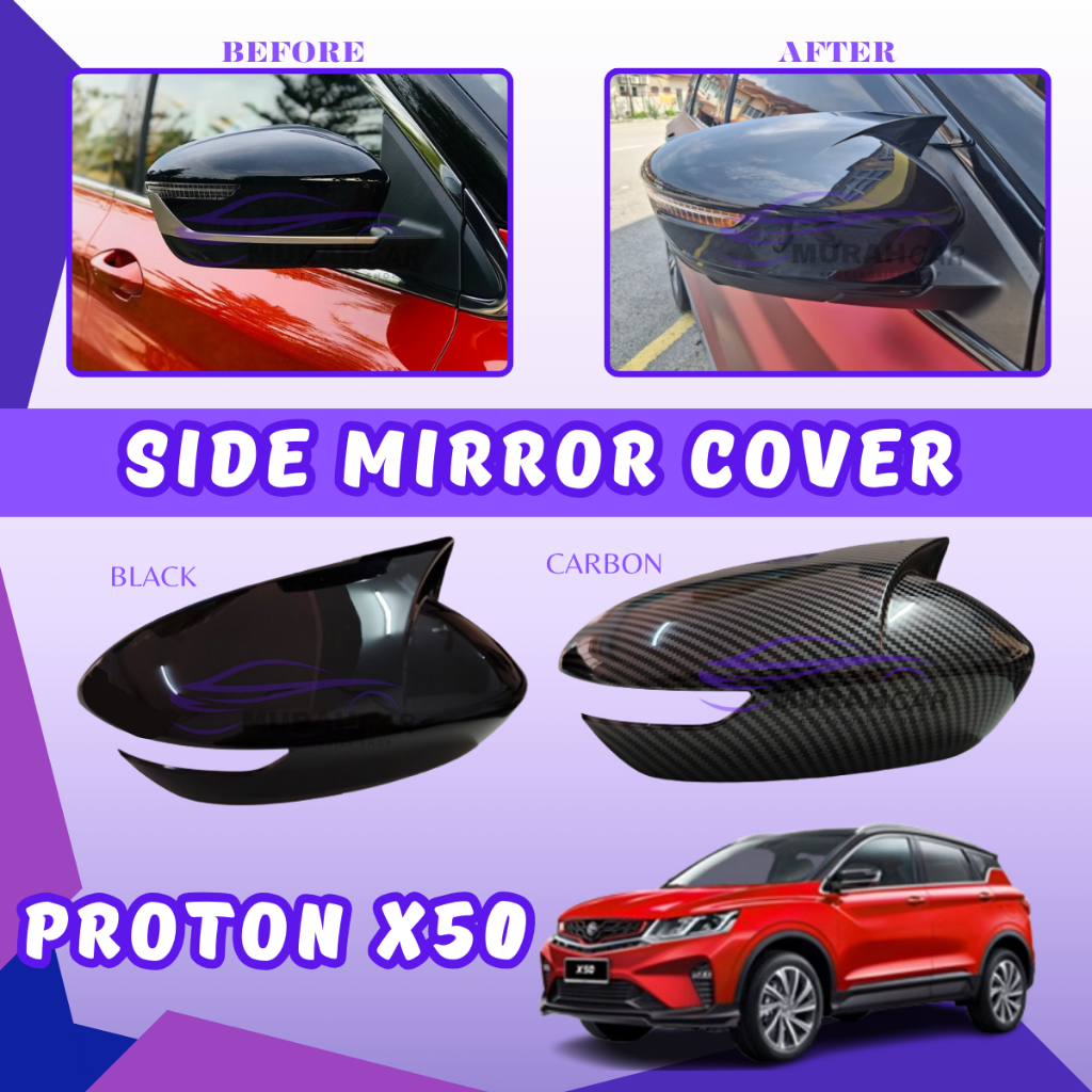 Car Side Mirror Proton X50 Shark Side Mirror M4 Cover Full Cover ...