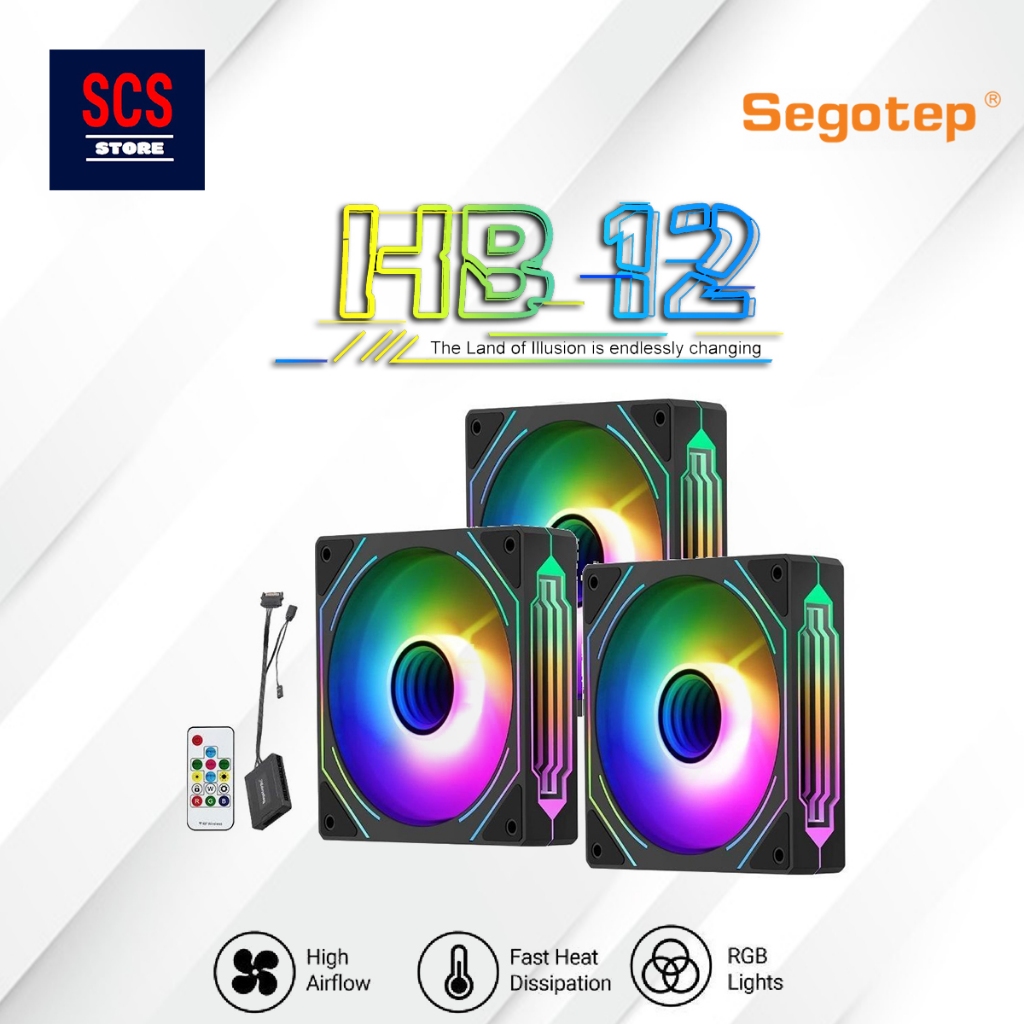 SEGOTEP HB-12 ARGB Casing Fan With Controller | Shopee Malaysia