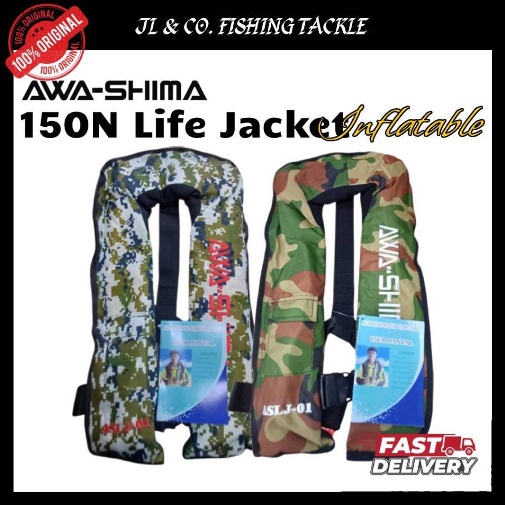 AWA-SHIMA LIFE JACKET INFLATABLE, AUTO AND MANUAL TRIGGER | Shopee Malaysia