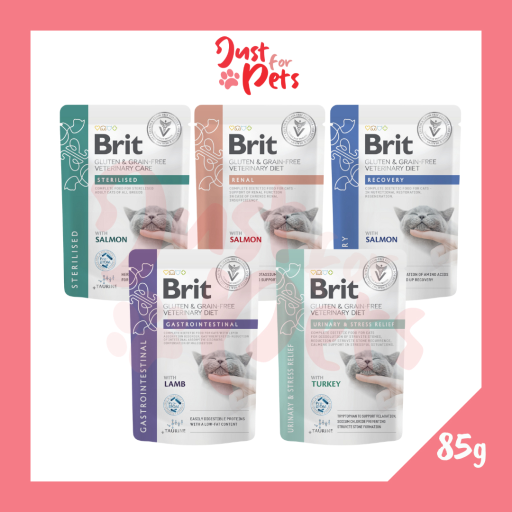 Brit Cat Grain Free Veterinary Diet 85g Gravy Wet Cat Pouch | Shopee ...
