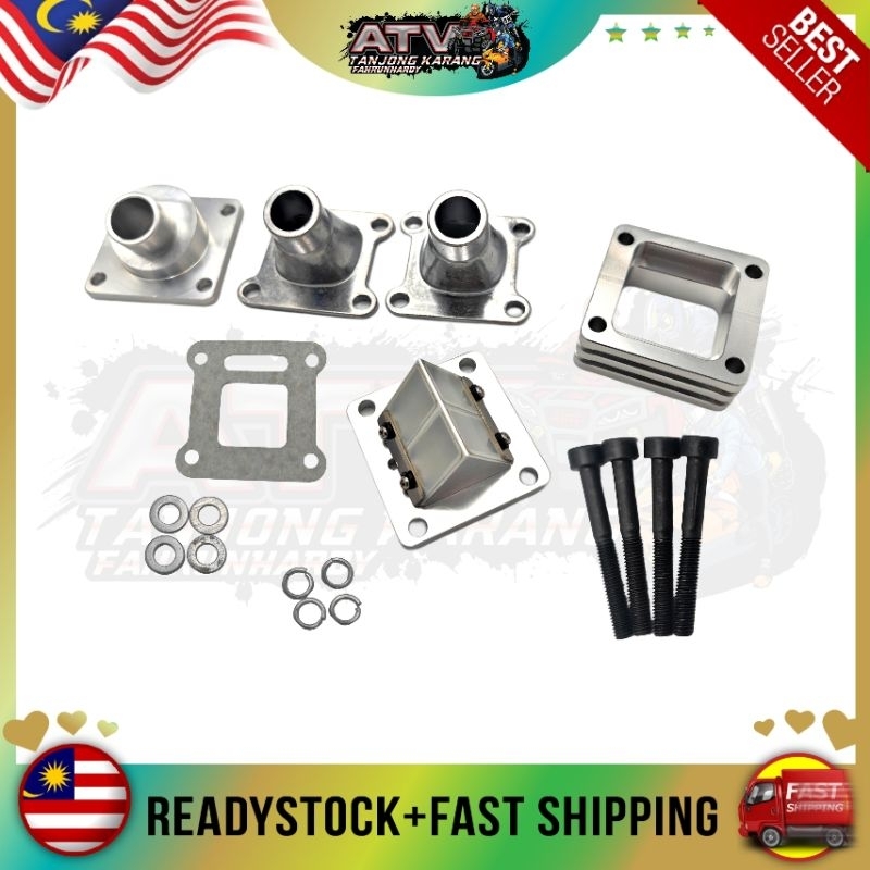 performance CNC intake reedvalve fiber set for QT pocket bike mini bike ...