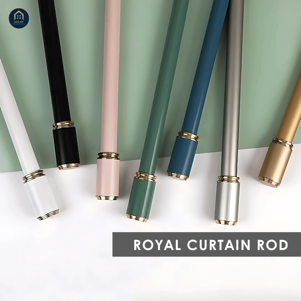 SCS.MY Royal Curtain Rod/Wood Aluminium Alloy Single Complete Set ...